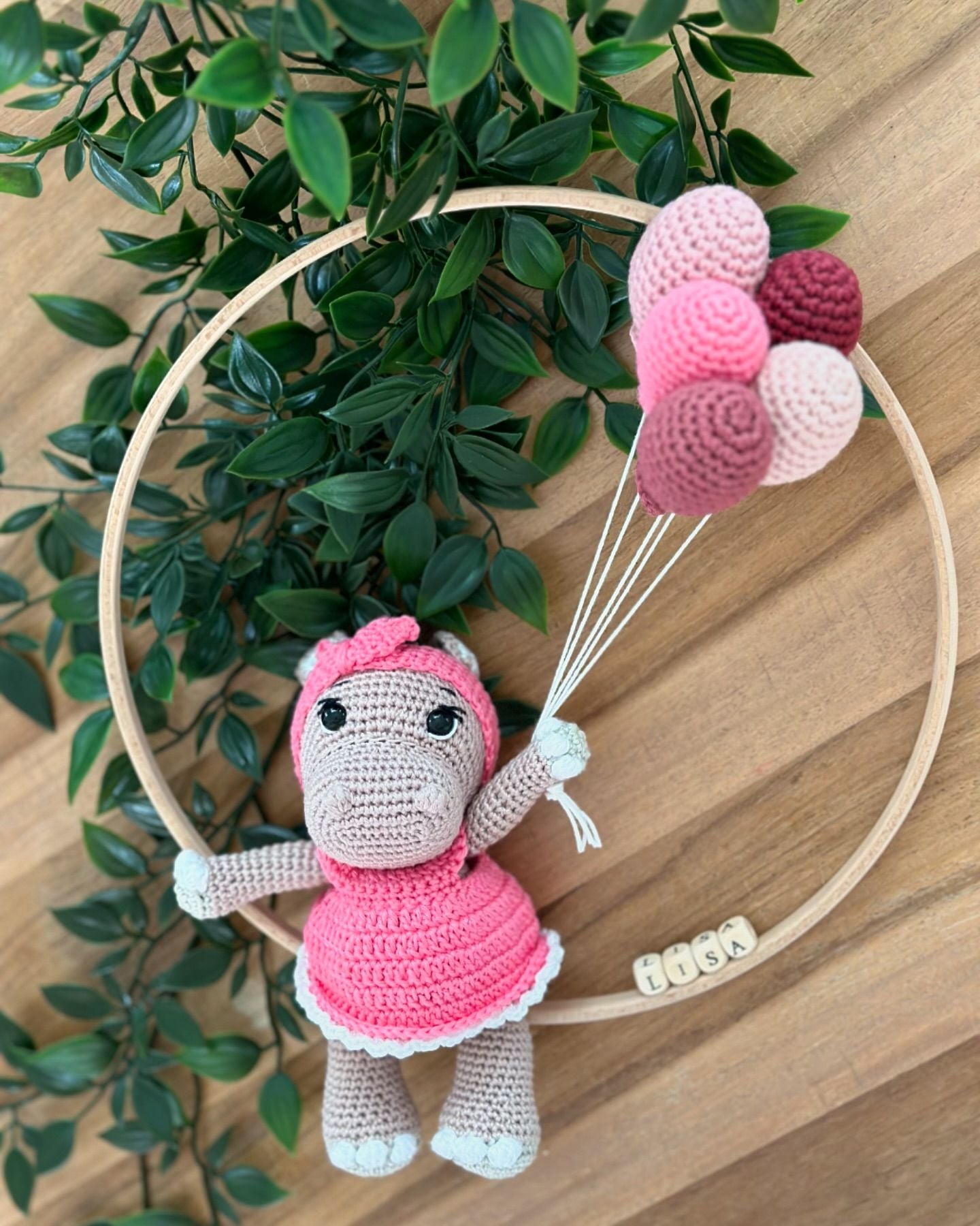 Crochet Hippopotamus Plush - Handmade