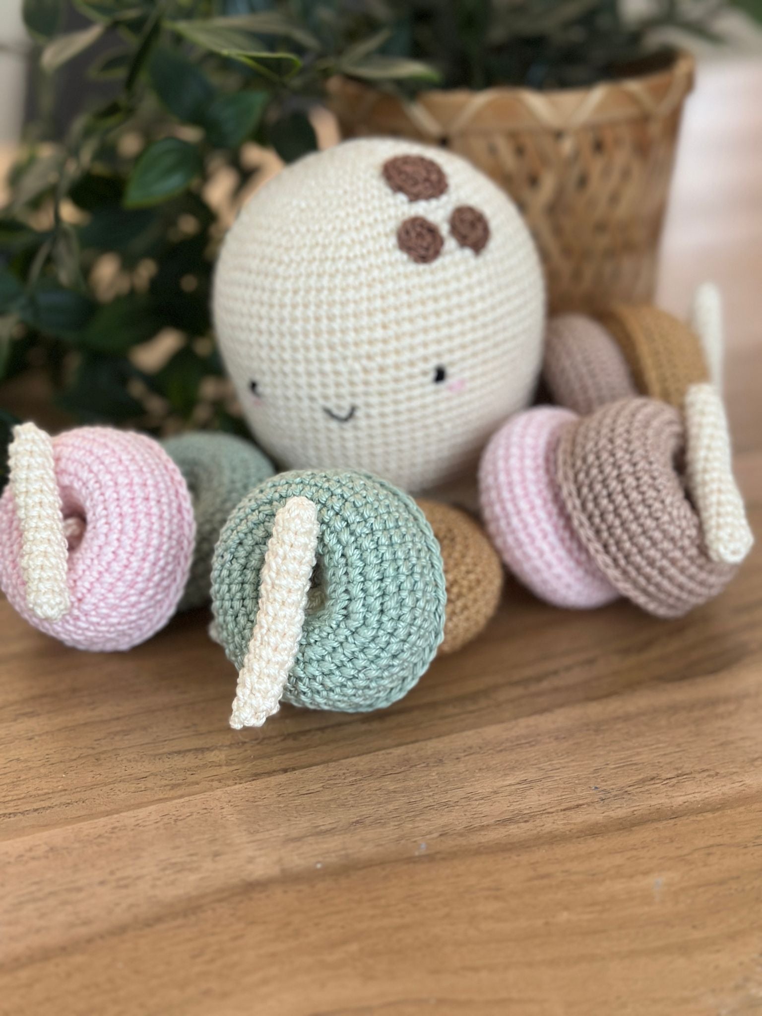 Crocheted Octopus Activity Toy