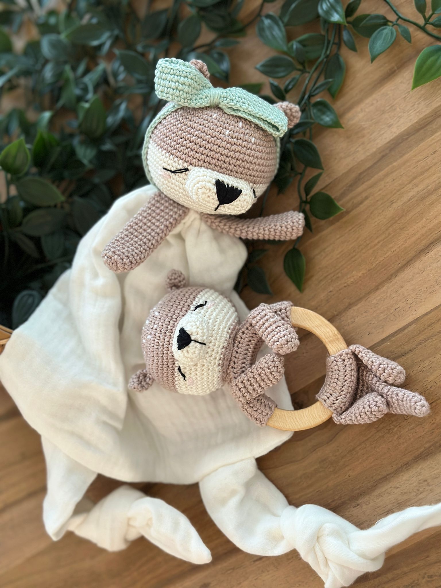 Handmade Crochet Otter Set