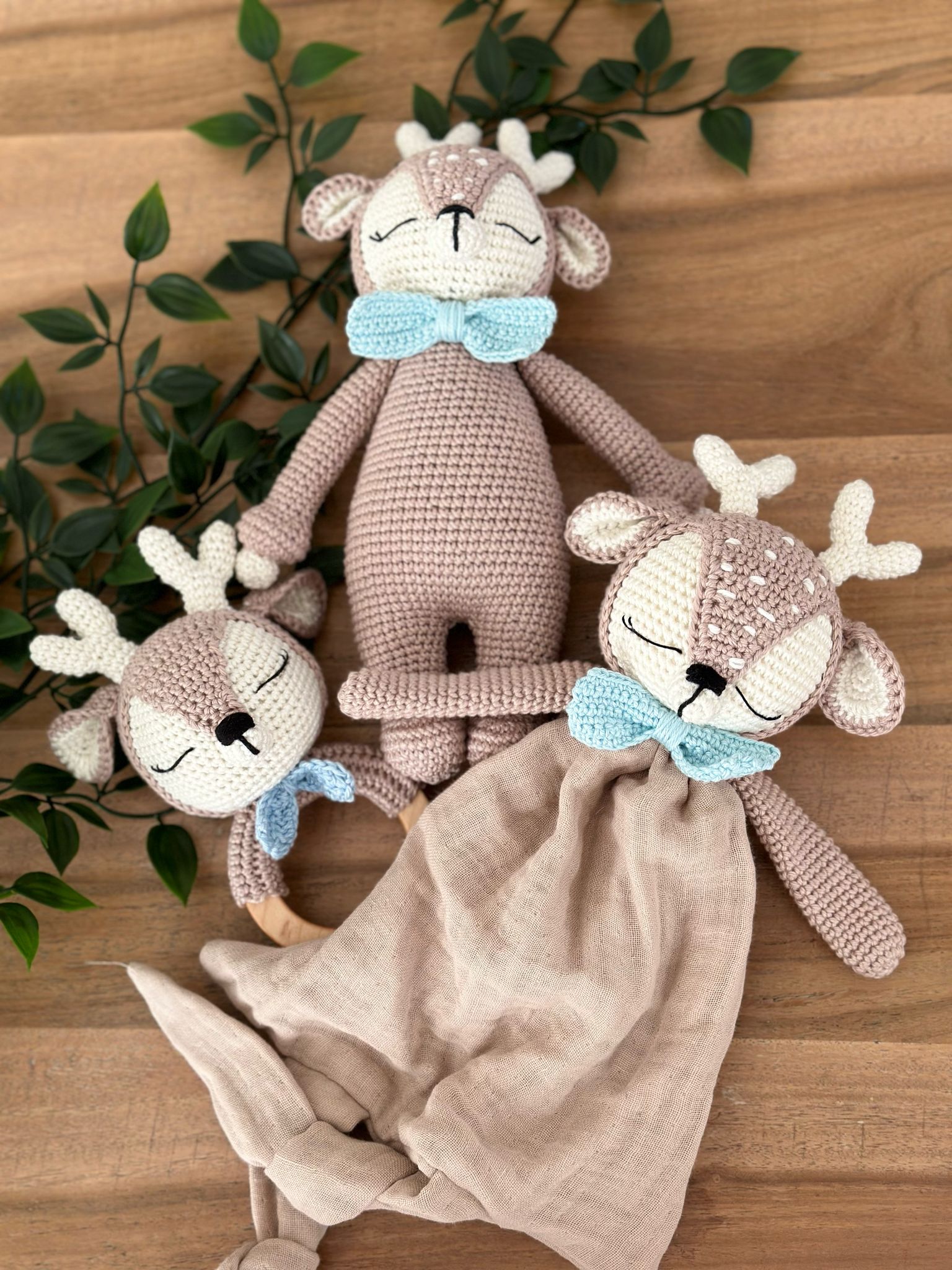 Handmade Crochet Deer Set