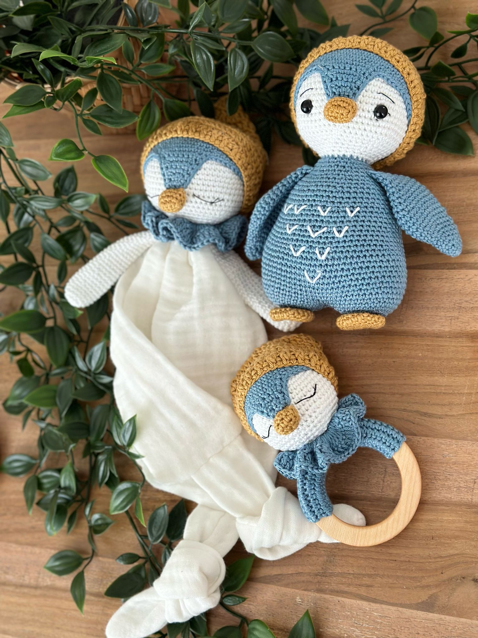 Handmade Crochet Penguin Set