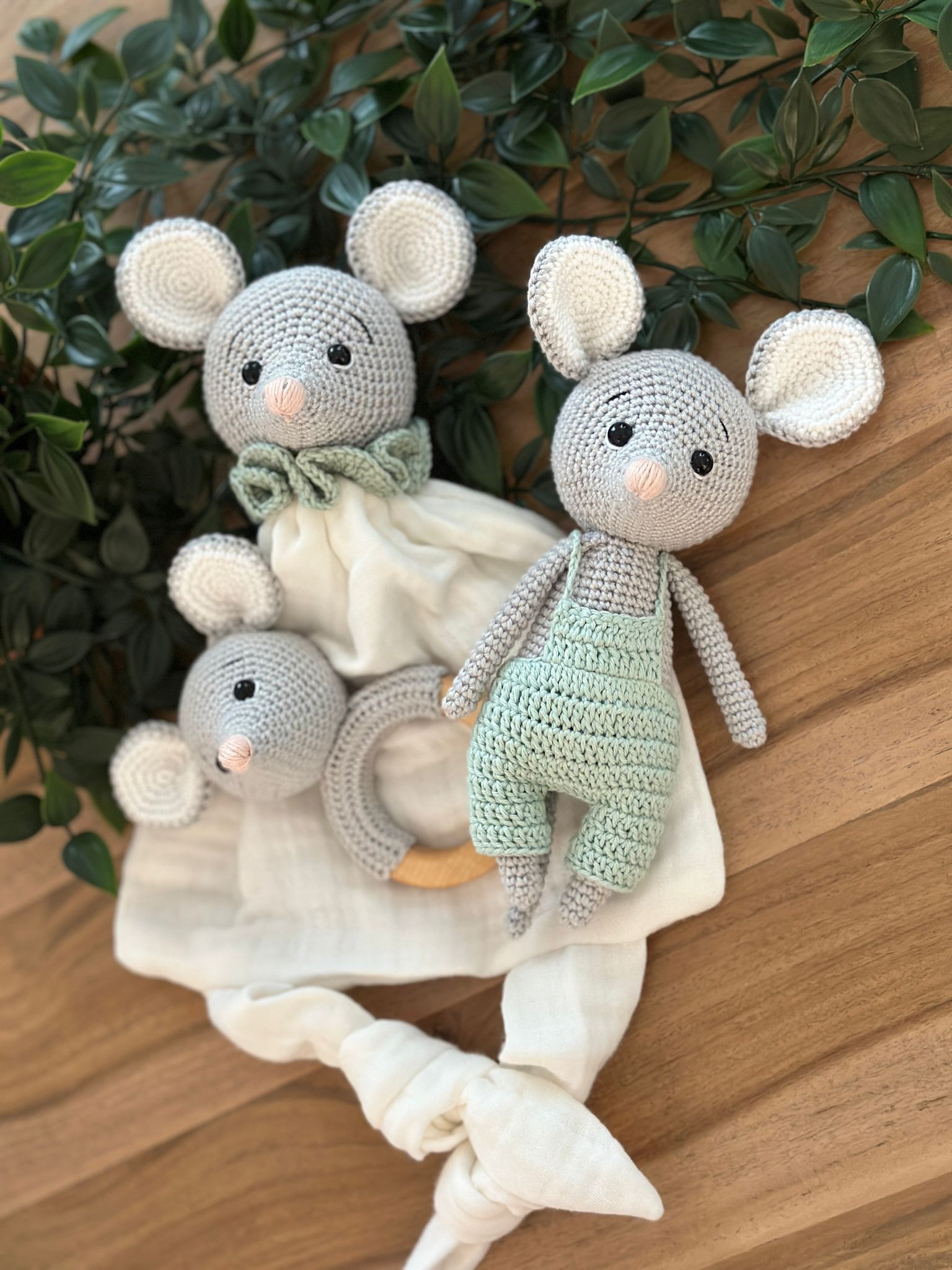 Handmade Crochet Mouse Set