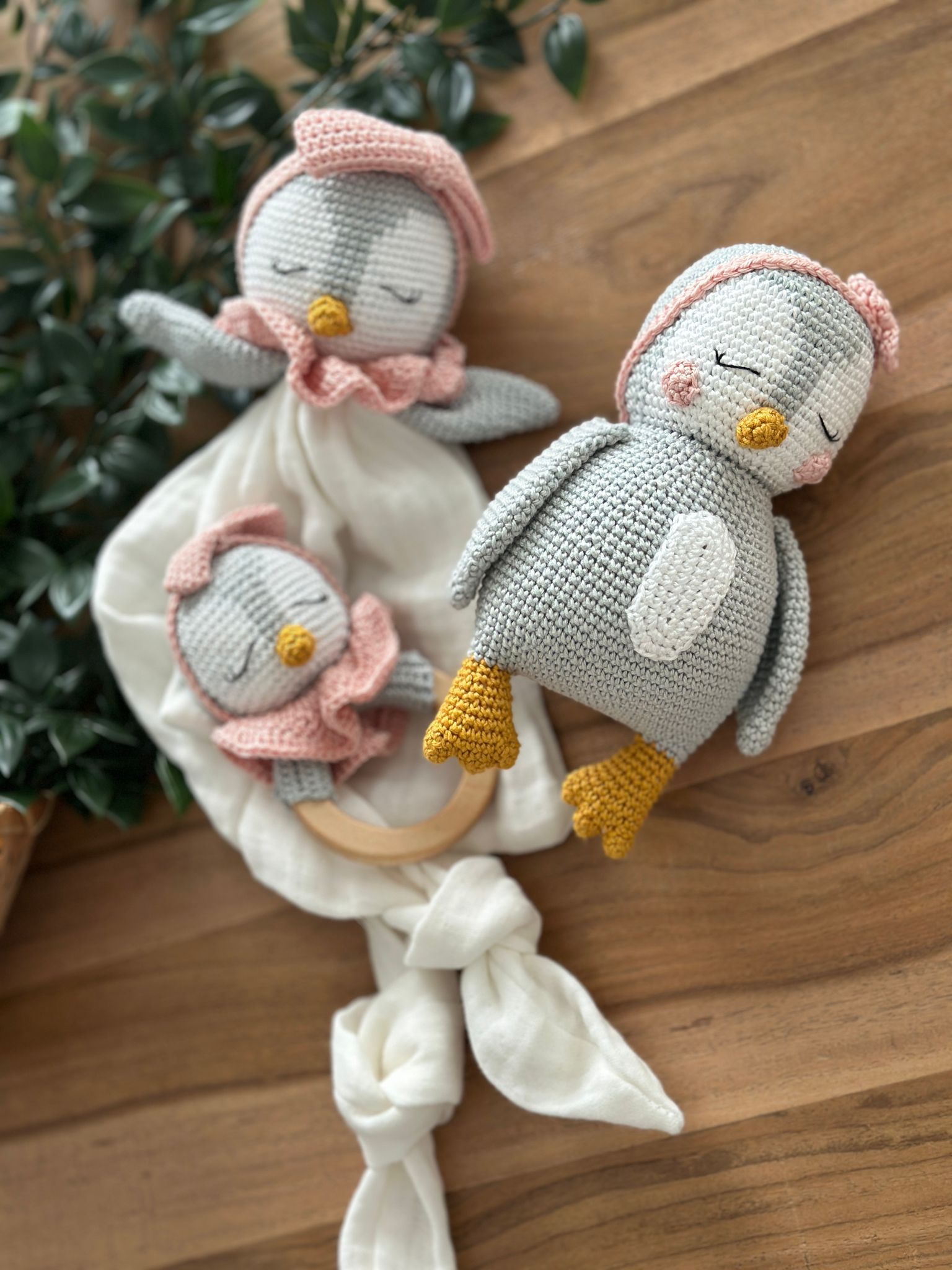 Handmade Crochet Penguin Set