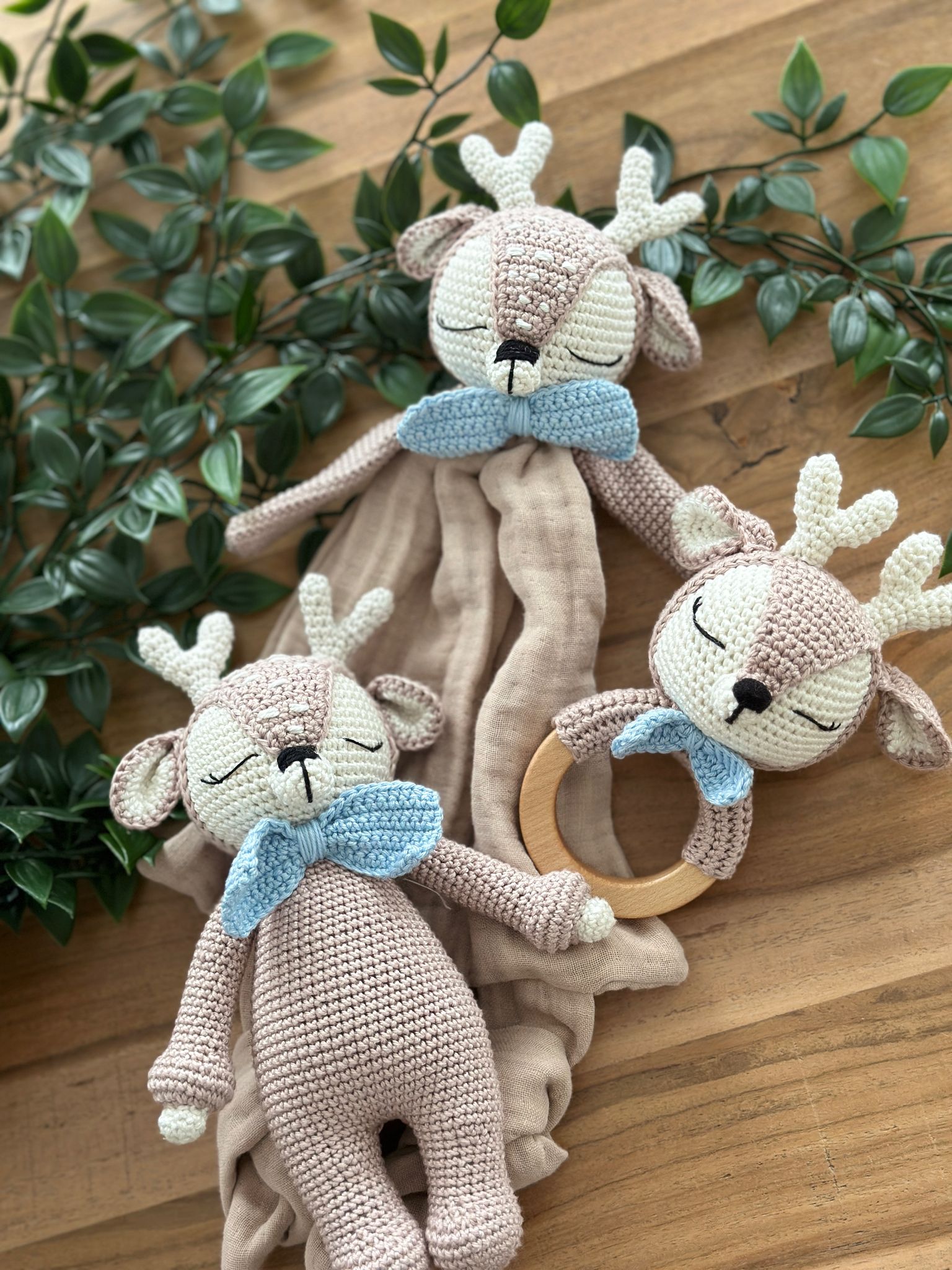 Handmade Crochet Deer Set