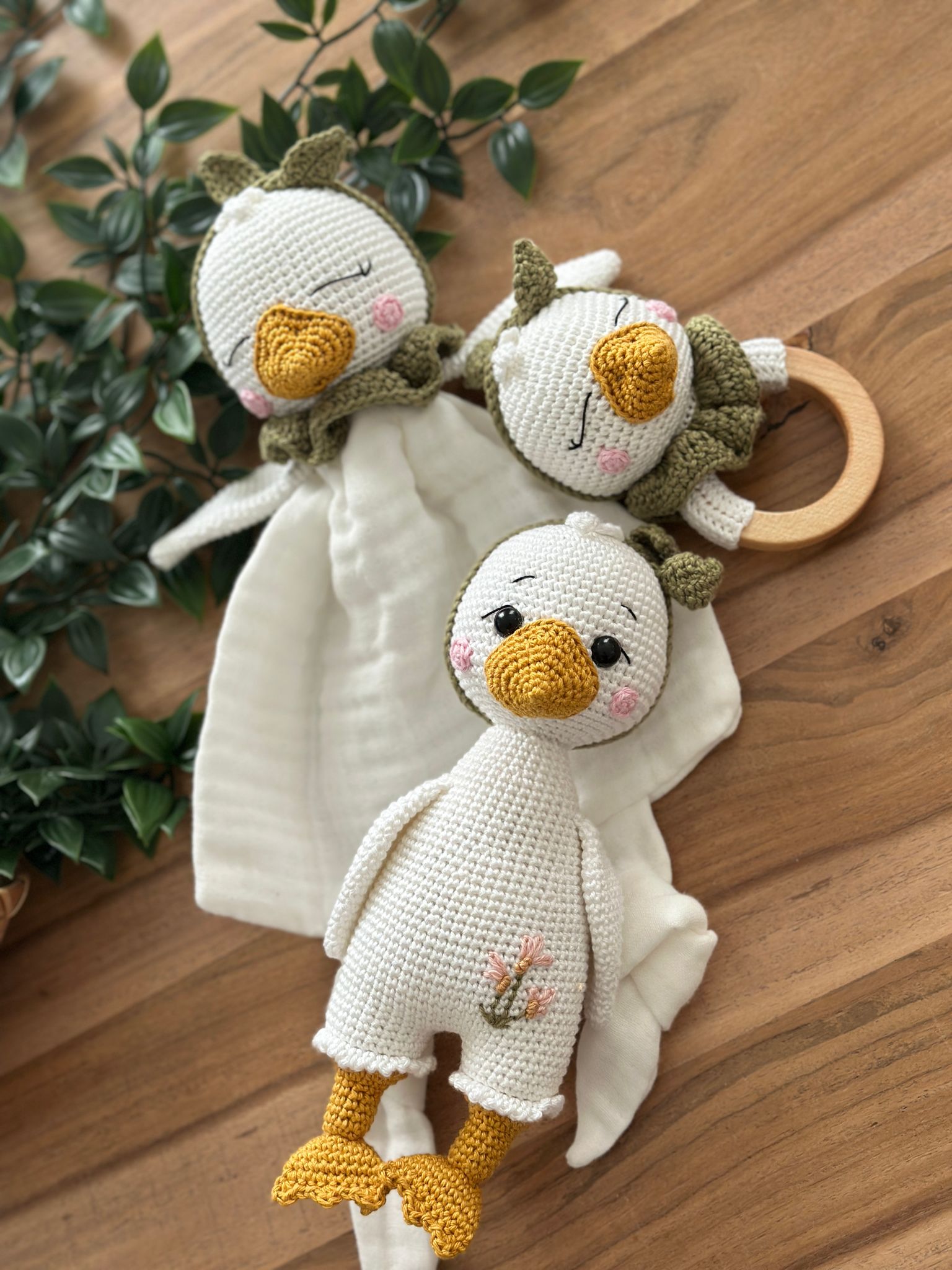 Handmade Crochet Goose Set