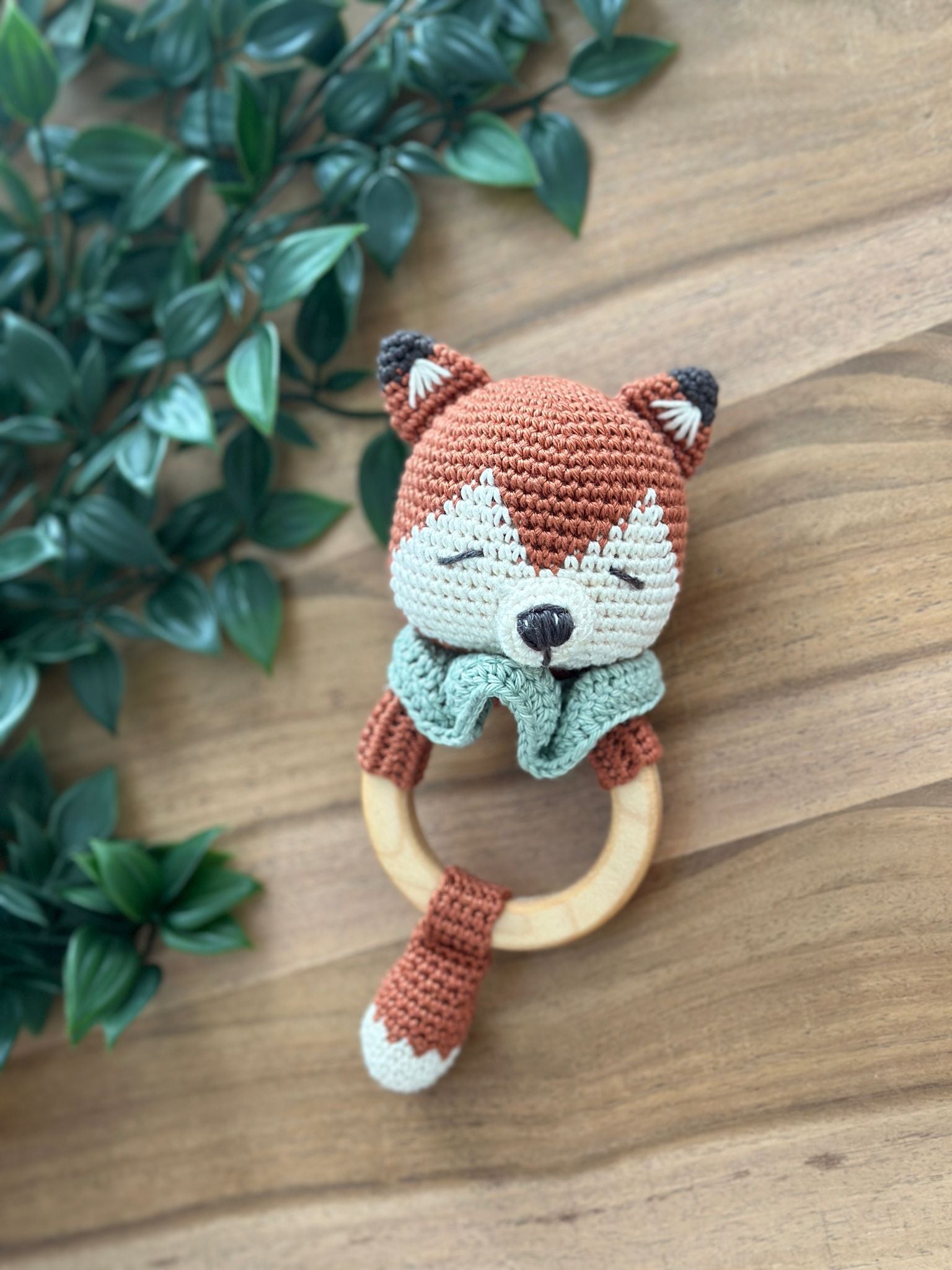 Handmade Crochet Fox Baby Set – Soft & Cozy