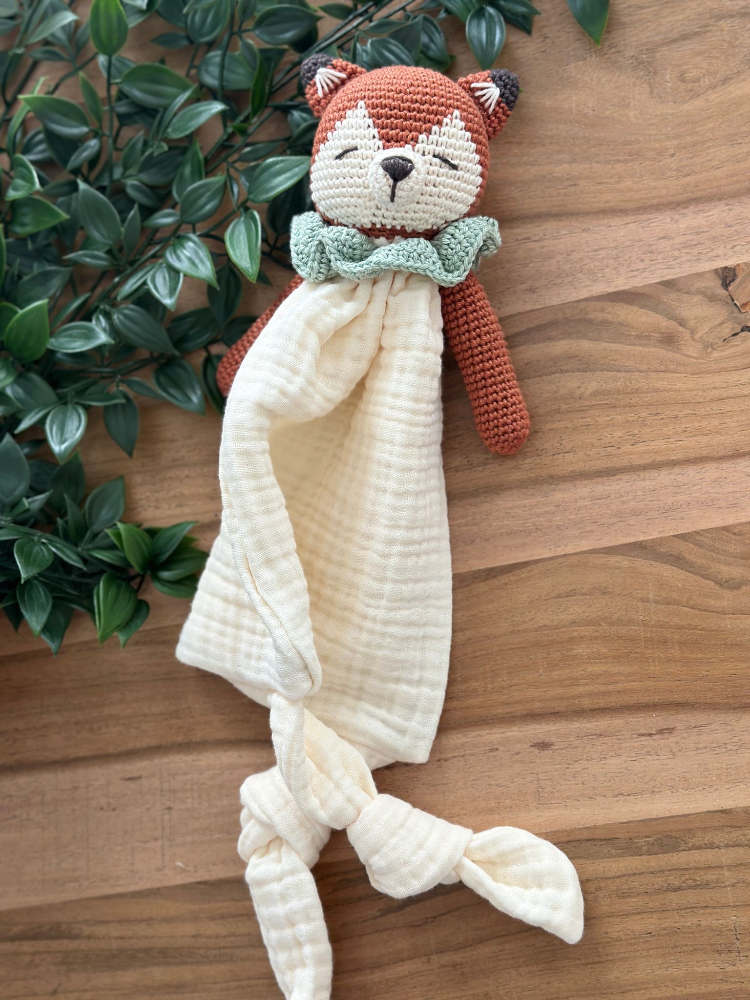 Handmade Crochet Fox Baby Set – Soft & Cozy