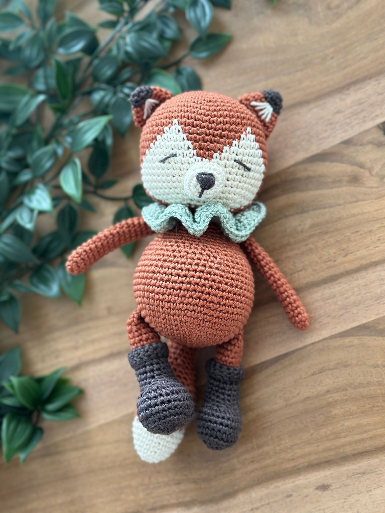Handmade Crochet Fox Baby Set – Soft & Cozy