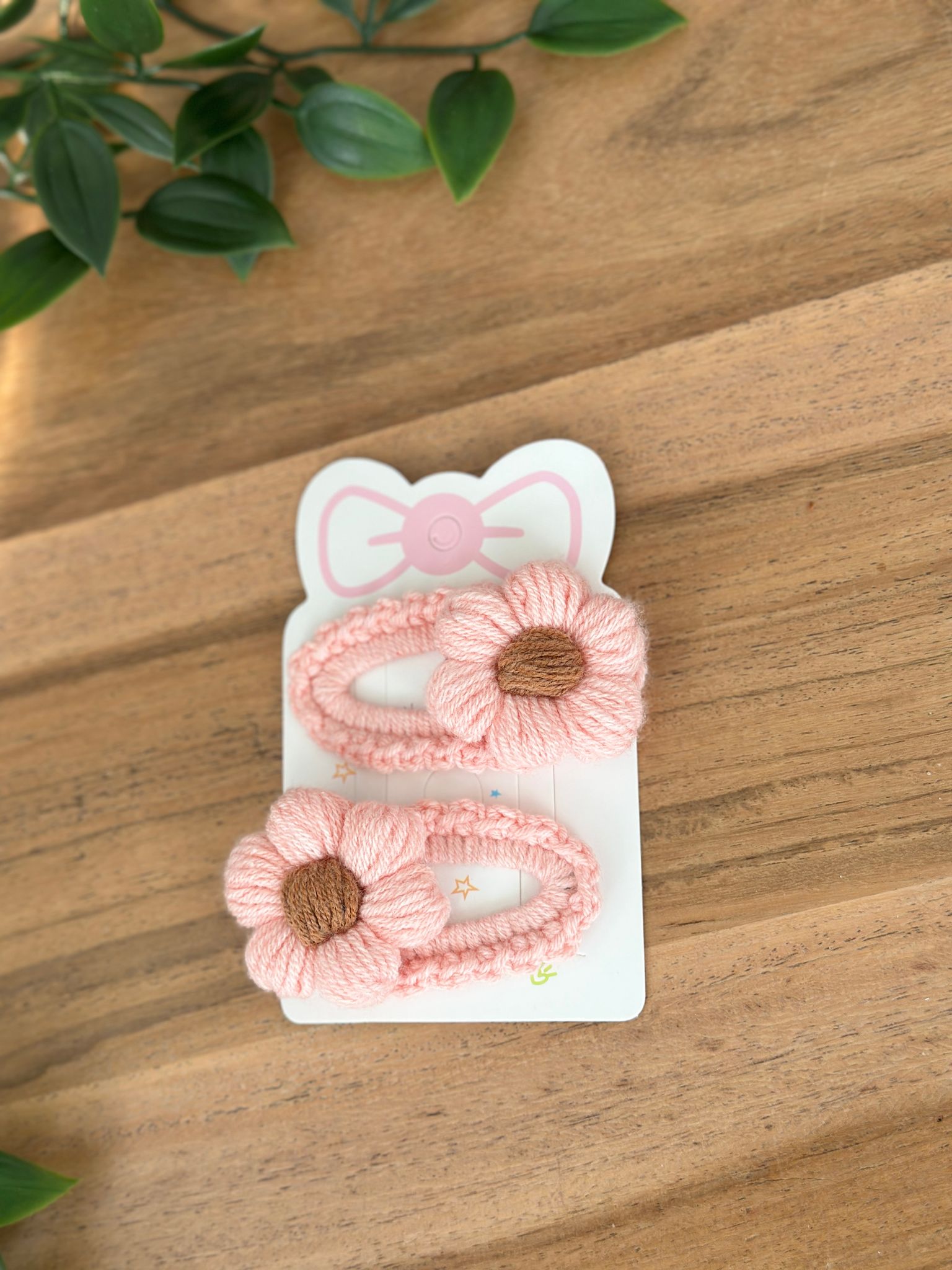 Blush Bloom Crochet Hair Clips