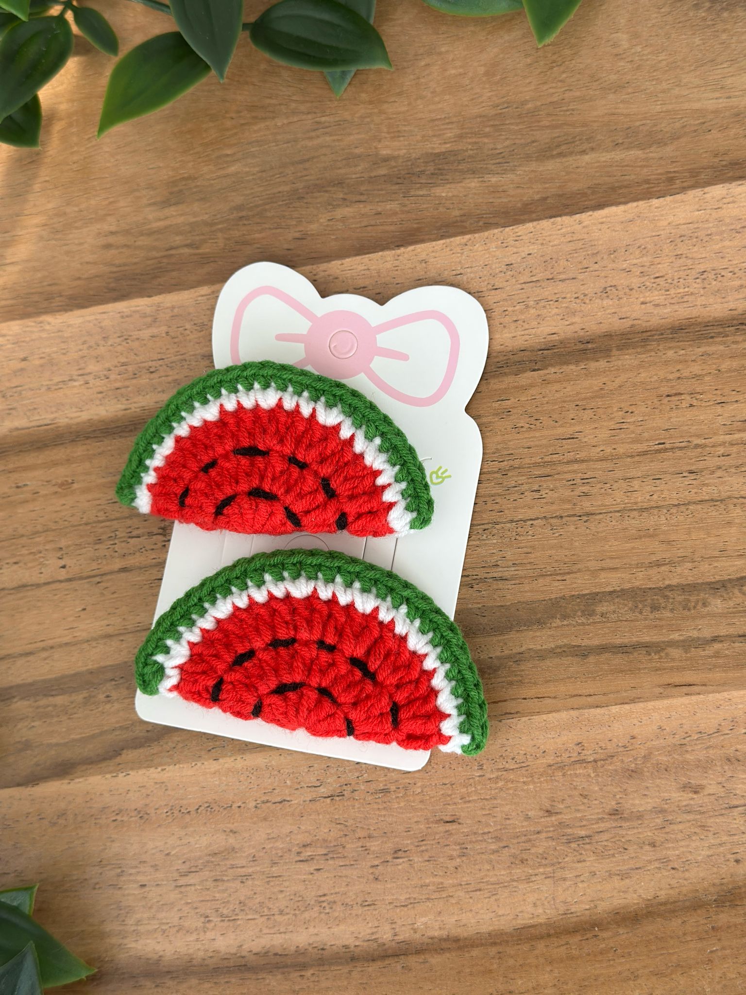Watermelon Crochet Hair Clips 🍉
