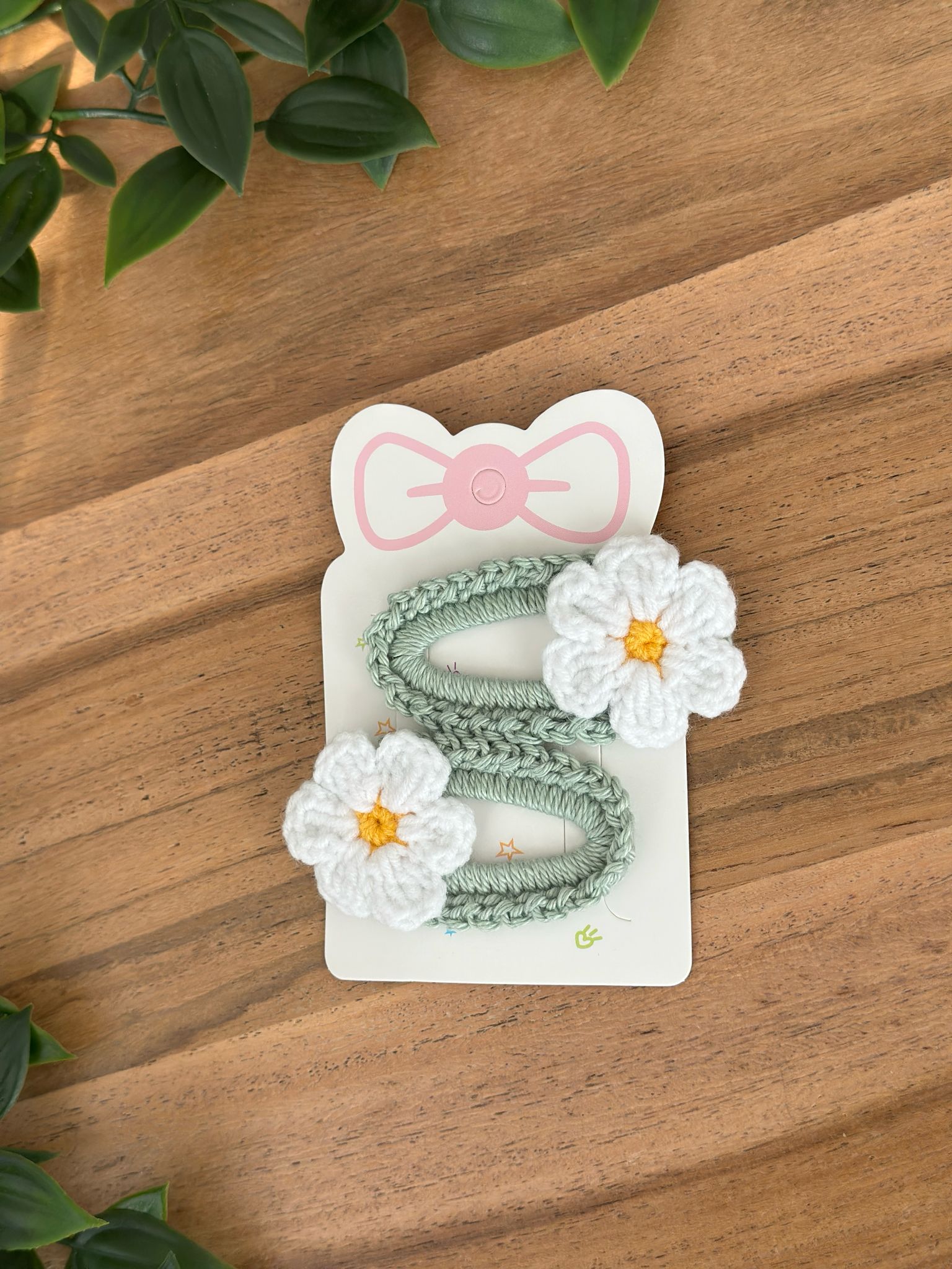 Daisy Meadow Crochet Hair Clips