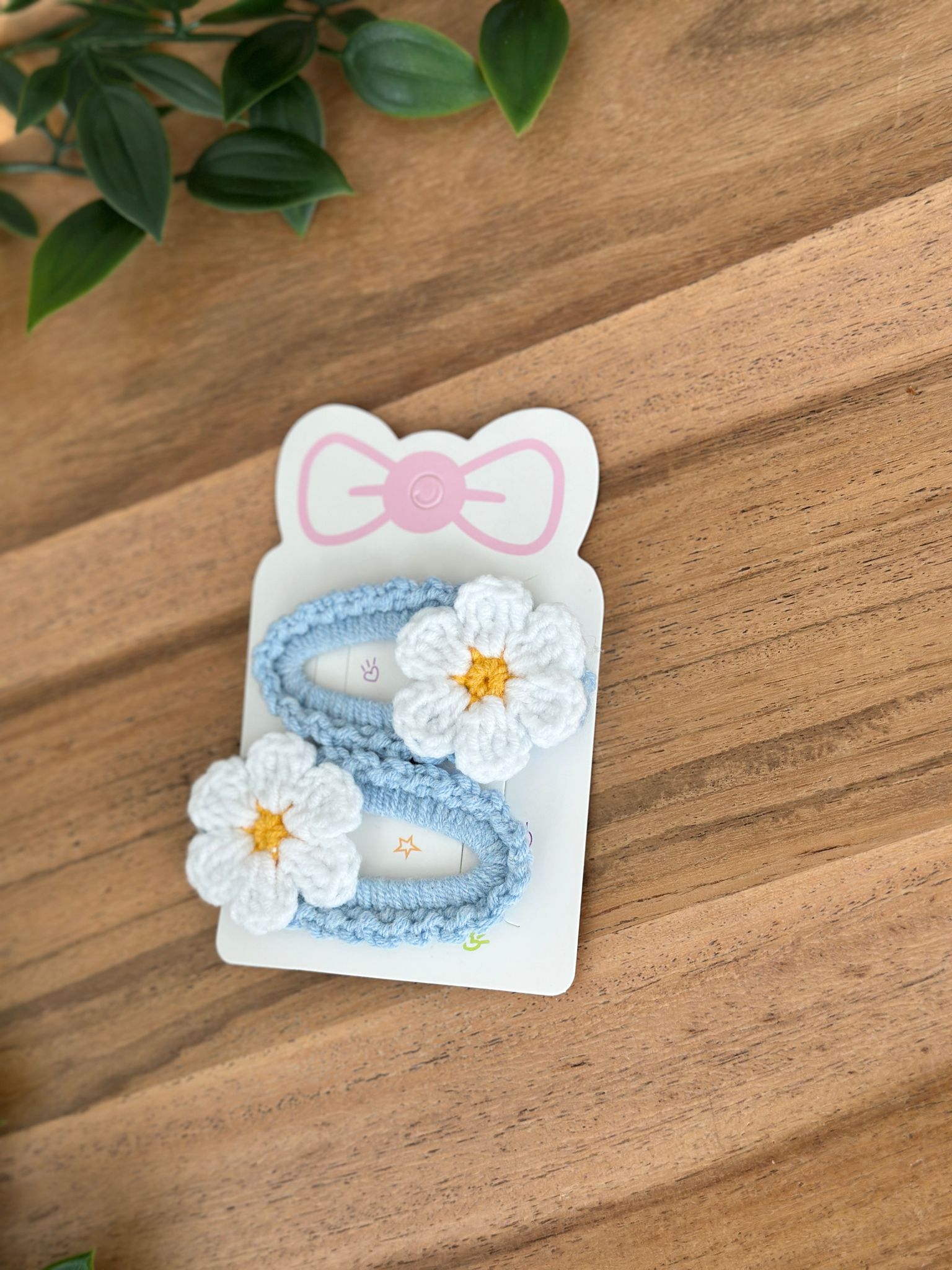 Sky Bloom Crochet Hair Clips