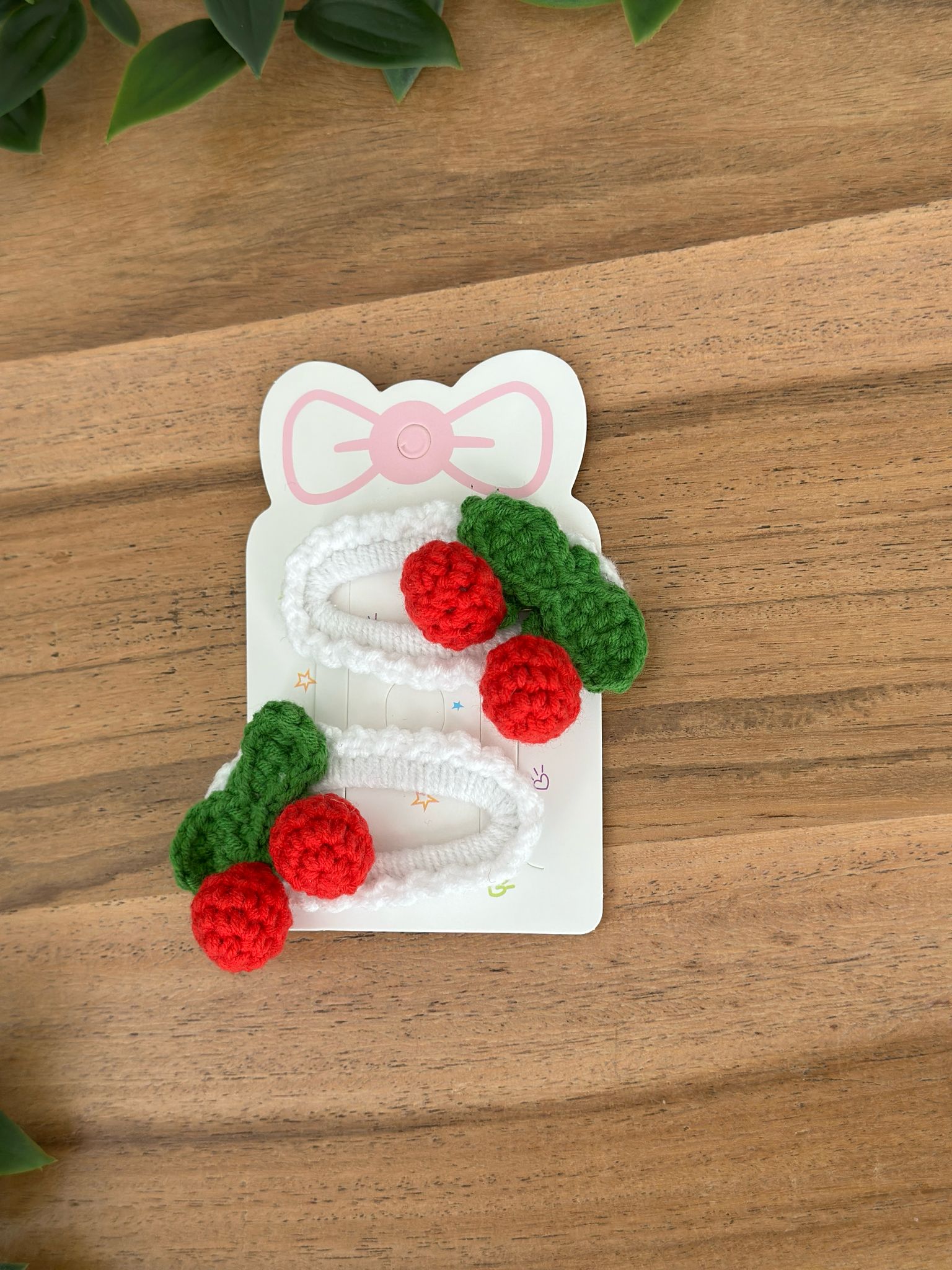 Cherry Blossom Crochet Hair Clips