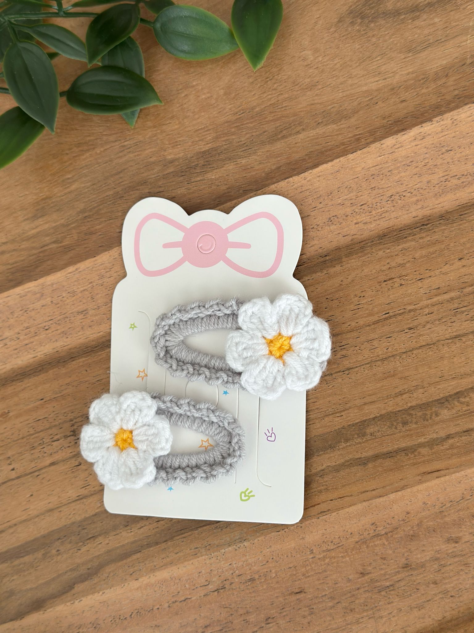 Daisy Bloom Crochet Hair Clips